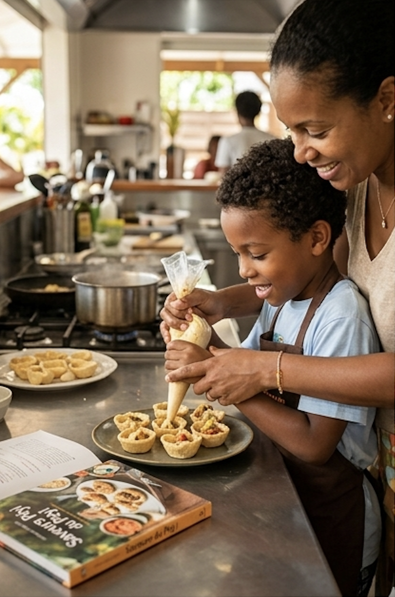 ti giraumon atelier intérieur; mascotte, tigiraumon; Ti Giraumon; cuisine; enfants; petit chef